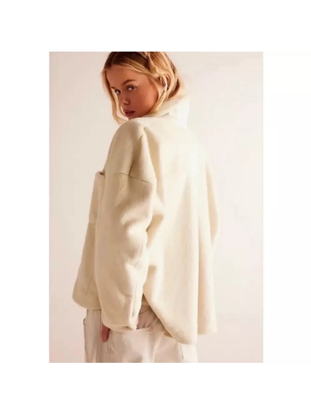 We The Free Cozy Opal Swing Faux Fur Jacket Sz S - Picture 4 of 14